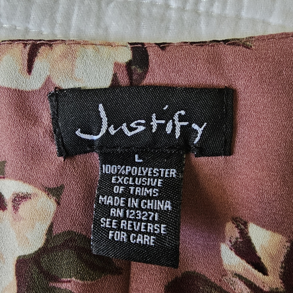 J for Justify Mauve Floral Blouse - Picture 4 of 6
